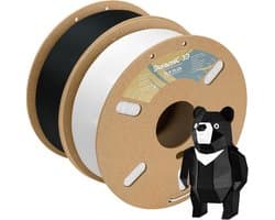 Duurzaam PLA+ 3D Printer Filament 1,75 mm Zwart & Wit - Hoge Sterkte en Nauwkeurigheid