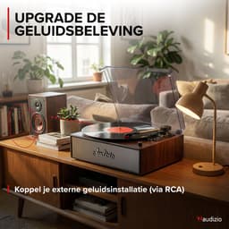 Retro platenspeler - Audizio Reno - Bluetooth platenspeler - LP speler met auto-stop - Houtlook — thumbnail 3
