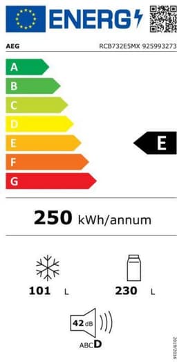 AEG RCB732E5MX Vrijstaand 331 l E Grijs, Roestvrijstaal — thumbnail 3