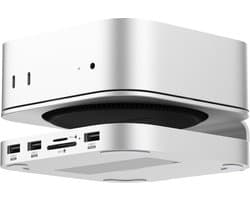 M-TECK Mac Mini M4 hub docking station met 3 x USB-A + Micro SD Kaartlezer + HDMI + M.2 NVMe SSD interface