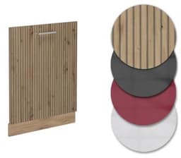 Elegante inbouw vaatwasser frontdeur in Artisan eik, 60 cm, AP antraciet — thumbnail 3