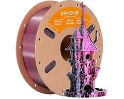 Duale Kleur PLA 3D Printer Filament 1.75mm, Glitterend, 1kg, Zwart & Roze