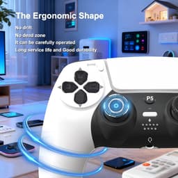 NexZone - PS5 controller - Draadloze Controller - Joystick - PS5 - Game Controller - Wit — thumbnail 3