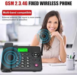 Vaste Draadloze Telefoon met Dual-SIM en Groot Display - Meertalig voor Thuis en Kantoor — thumbnail 2