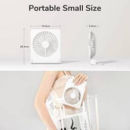 Draagbare USB Bureauventilator - Oplaadbaar, Opvouwbaar, Sterke Wind, Ultrastil, Voor Thuis en Kantoor — thumbnail 2