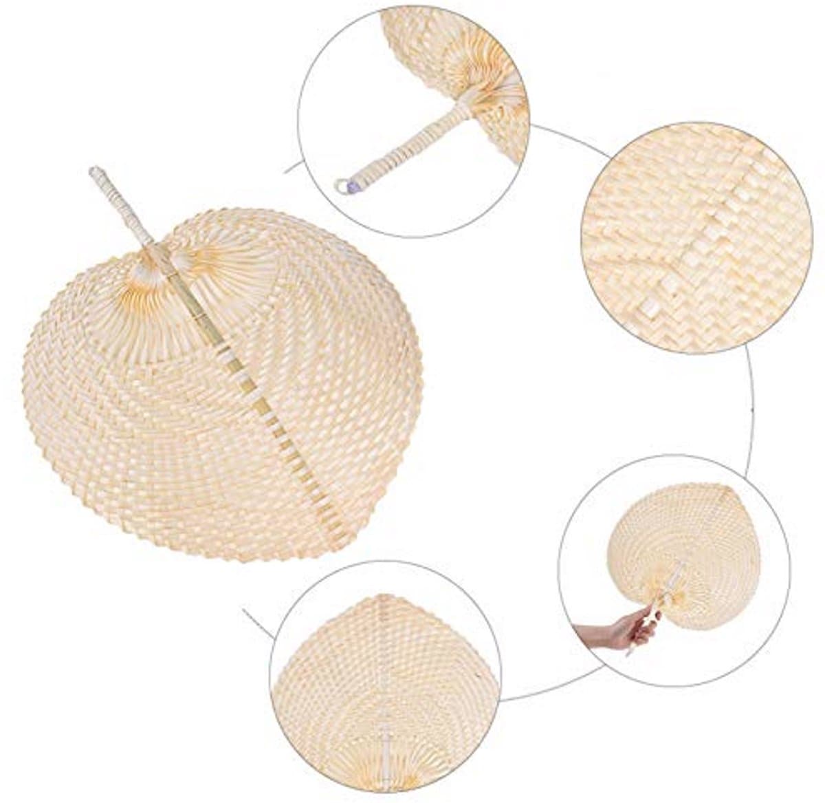 Natuurlijke Handwaaier van Bamboe - Elegante Ventilator voor Zomer en Feestjes — afbeelding 1