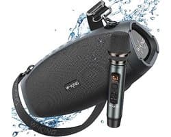 Draagbare Bluetooth Luidspreker met Draadloze Microfoon en Diepe Bassen voor Buiten