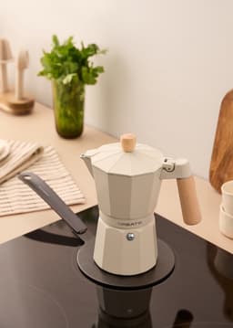 CREATE - Italiaanse koffiezetter - Gebroken wit - Met inductieadapter - 6 kopjes / 350ml - THERA MOKA RETRO — thumbnail 5