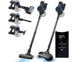 AG4100+ Steelstofzuiger Draadloos – Met Dweilfunctie 2 in 1 – Midnight Blue – Krachtige Stofzuiger Zonder Zak – Geschikt voor Dierenharen – Compact & Lichtgewicht Kruimeldief