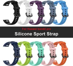 Siliconen Vervangende Riemen voor Activiteitenarmband - Band 3/4 Pro - Comfortabel en Duurzaam - Zwart - Sportband - Flexibele Polsband - Geschikt voor Bandvervanging - Diverse Kleuren — thumbnail 5