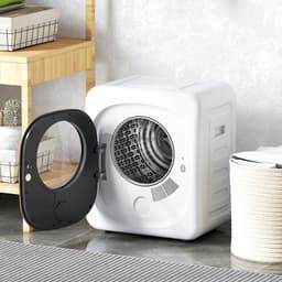 Homcom Laundry Dryer-Staal, Kunststof-48L x 43B x 57H cm-Wit — thumbnail 8