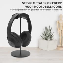 Metalen Hoofdtelefoonstandaard - Ruimtebesparende en Elegante Hoofdtelefoonhouder — thumbnail 4