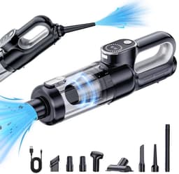 EAFC Kruimeldief snoerloos - Handstofzuiger oplaadbaar - LED verlichting - LED-scherm - Auto stofzuiger - Zwart — thumbnail 1
