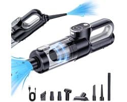 EAFC Kruimeldief snoerloos - Handstofzuiger oplaadbaar - LED verlichting - LED-scherm - Auto stofzuiger - Zwart