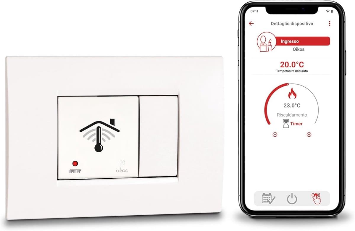 Slimme WIFI Inbouwthermostaat 2 Modules met App Bediening voor Google Home en Alexa — afbeelding 1