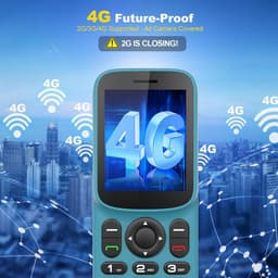 Eenvoudige 4G Senioren Mobiele Telefoon met Dual SIM, Zaklamp en Groot Display — thumbnail 4