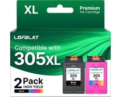 305XL Inktcartridges Zwart en Tri-Color Set (2-Pack) voor DeskJet 2700 2720e 4120e series