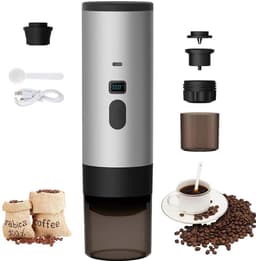 3-in-1 Draagbare Koffiezetter 72W - USB-oplaadbare Espressomachine - Capsule Espresso Apparaat - 90 Ml Watertank - Geschikt Voor Kantoor, Camper En Reizen (Grijs) — thumbnail 1