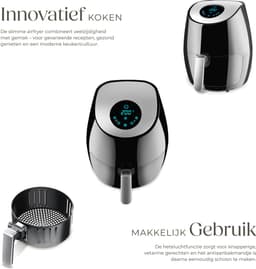 tectake® Airfryer - Heteluchtfriteuse, Airfryer, Touchscreen Display, div. Programma's, Airfryer Zonder Vet en Olie, Vaatwasmachinebestendig, Met Accessoires Receptenboekje (HF-568TS Mitch) — thumbnail 3