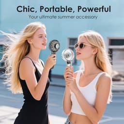 Doorzichtige Mini Ventilator met 3 Snelheden - Lichtgewicht en USB Oplaadbaar voor Buiten en Reis — thumbnail 1