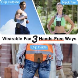 Draagbare ventilator met oplaadbare batterij en 6 snelheden voor optimale luchtstroom — thumbnail 5