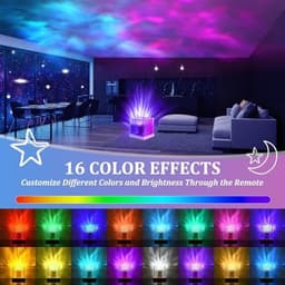 Led Sterrenhemel Projector met 16 Kleuren en 30 Verlichtingseffecten - Sfeerlicht voor Kamers, Ontspanning en Meditatie — thumbnail 2