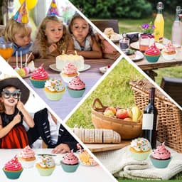 Taartvormpjes - 8*5*3 cm - Set van 24 - Siliconen taartvormpjes - Bakvormen - Antiaanbaklaag - Geschikt voor het maken van muffins, taarten, gebak en pudding - Herbruikbare muffinvormpjes - Geschikt voor ovens en airfryers - Rechthoek — thumbnail 5