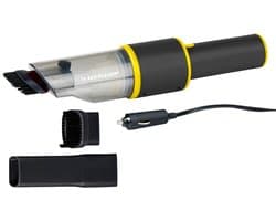 Dunlop Auto Stofzuiger 12V - Handstofzuiger met Borstel en Spleetmondstuk - Auto Stofzuiger met Sigarettenaansteker Aansluiting - Kruimeldief met 3000Pa Zuigkracht - Zwart/Geel