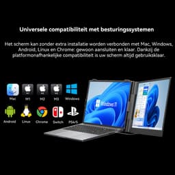 Blackview SCM8 Draagbare Monitor 15,3" 1920×1200 100% sRGB | Extra Laptopscherm 13-17,3" | Uitbreidingsscherm Plug & Play | Geschikt voor PC, Xbox, PS4/5, Switch | Grijs — thumbnail 8