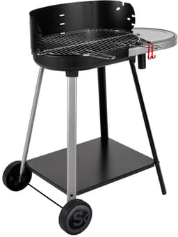 Vulcano 2000 houtskoolbarbecue met gietijzeren kuip en verchroomd stalen rooster — thumbnail 1