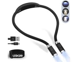 Oplaadbare LED Halslamp met 3 Verlichtingsmodi voor Lezen en Kamperen