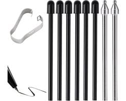 Vervangende Styluspuntenset voor Tablets, Duurzame Metalen en Plastic Puntjes, Clippen, Compatibel met Diverse Modellen Samsung Galaxy Tab.