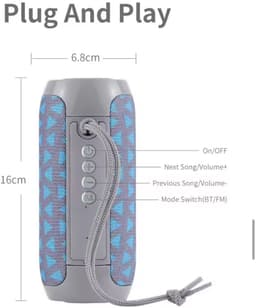 Bluetooth Speaker – Waterproof TWS Outdoor Surround Sound Box with TF/USB/AUX/FM Support – Camouflage — thumbnail 4