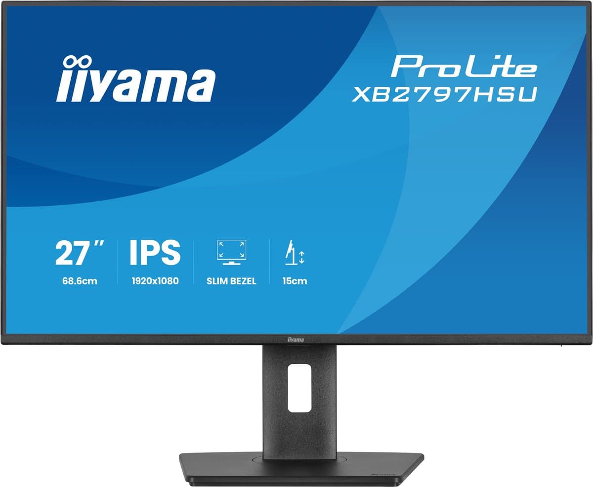 iiyama PtoLite XB2797HSU-B1 - 27 inch - Full HD - IPS - USB-Hub (4x) - Verstelbaar — afbeelding 1
