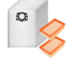 Accessoirespakket voor Karcher WD4 WD5 WD6 MV4 MV5 MV6 - Vervanging Stofzakken 2.863-006.0 [Set 8] Vervanging Filter 2.863-005.0 [Set 2]