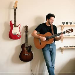 Gitaar Muur Bevestiging - Sapele Houten Gitaarhouder, U-Vormige Muurhanger voor Akoestische en Elektrische Gitaren, Banjo, Bas en Ukelele — thumbnail 3