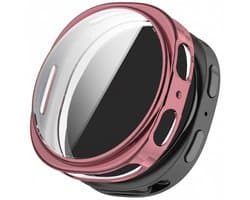 Screenprotector case - geschikt voor Samsung Galaxy Watch 8 - 44mm - flexibel en zacht - TPU full cover hoesje - 44 mm - volledige bescherming - roze