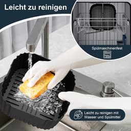 Siliconenvorm Luchtfrituurpan Gescht voor Russell Hobbs Air Fryer XXL 8,3L (27632-56), Airfryer siliconenvorm voor Russell Hobbs XXL 8L (27170-56) Herbruikbare siliconen inzetstukken, vaatwasbestendig (3 — thumbnail 3