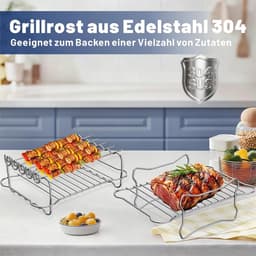Accessoires Heteluchtfriteuse Gescht voor Philips Airfryer 4000 Serie 10L, Siliconenvorm Accessoireset Heteluchtfriteuse Herbruikbare Ovenschaal voor Philips Stacked Dual Basket Airfryer NA460 10L — thumbnail 5