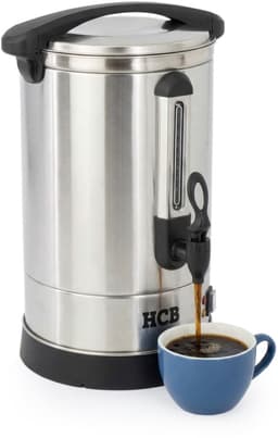 HCB® - Professionele Horeca Percolator - 5,3 liter - 35 kopjes - 230V - RVS / INOX Perculator - Elektrisch koffiezetapparaat - Volautomatische koffiemachine - 30x30x43 cm (DxBxH) - 2.40 kg - 1345 — thumbnail 1