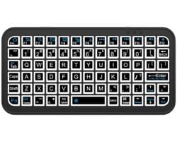 Draadloos Bluetooth-toetsenbord compatibel met tablets, telefoons en laptops - draagbaar toetsenbord met kleurenachtergrondverlichting