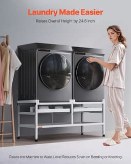 VEVOR Wasmachine Onderstel Droger Onderbouw Voetstuk 1230x635x625mm 267kg — thumbnail 7