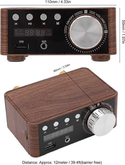 Mini Bluetooth 5.0 Stereo Versterker - HiFi Digitale Versterker met USB Ingang — thumbnail 5