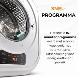 Evolar Mini Wasmachine met Droger - Wit — thumbnail 5