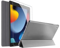 Shockproof Tri-fold iPad 10.2 inch Case with Screen Protector - Grey