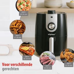 Airfryer 2L - Heteluchtfriteuse voor 2 tot 3 Personen met Timer en Aanpasbare Temperatuur - Gezond Frituren en Makkelijk schoon te maken — thumbnail 5