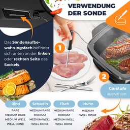 KESSER® Multicooker Airfryer 8L met 16 Kookfuncties Inclusief Stoomkoker, Rijstkoker, Grill Apparaat — thumbnail 4