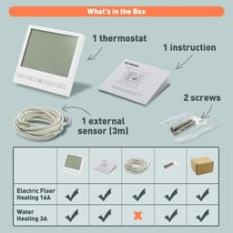 WIFI Verwarmingsthermostaat - Tuya Slimme Thermostaat - Digitale Kamerthermostaat - Voor Gasboiler en Vloerverwarming - Compatibel met Alexa en Google Assistant - 3A — thumbnail 5