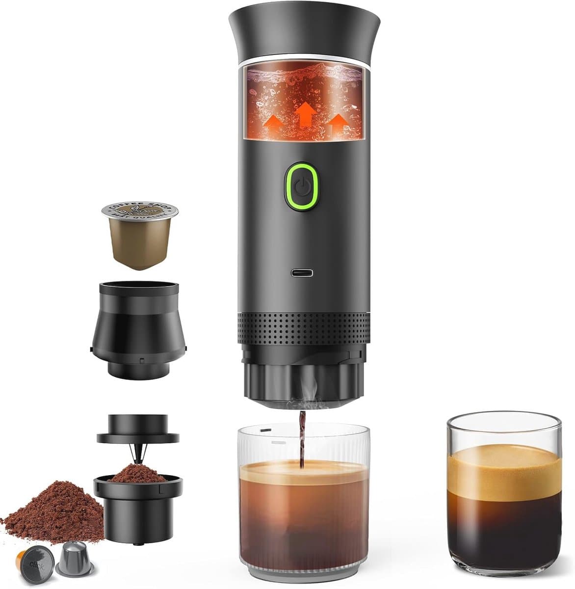 Draagbare Koffiezetapparaat voor Reizen - Mini Auto Espresso Maker — afbeelding 1