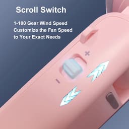 Draagbare Handventilator met 5 Snelheden en 4000 mAh Accu voor Buiten en Reizen — thumbnail 4